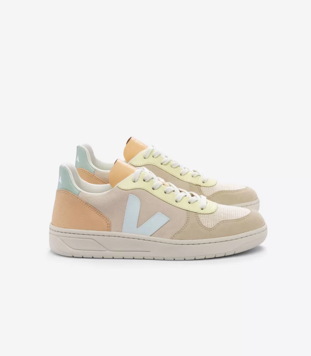 Women VEJA V-10 | V-10<V-10 SUEDE SABLE MENTHOL MULTICO