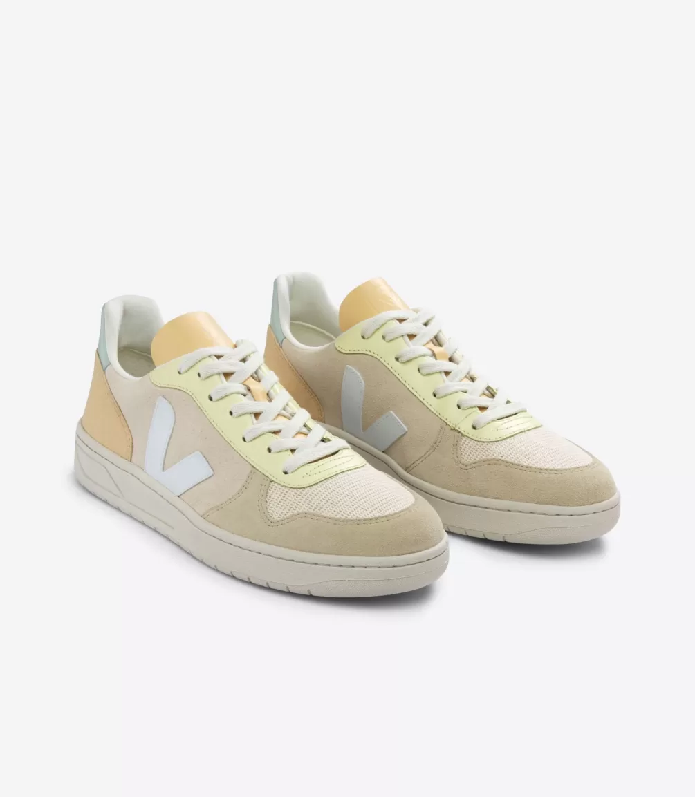 Women VEJA V-10 | V-10<V-10 SUEDE SABLE MENTHOL MULTICO