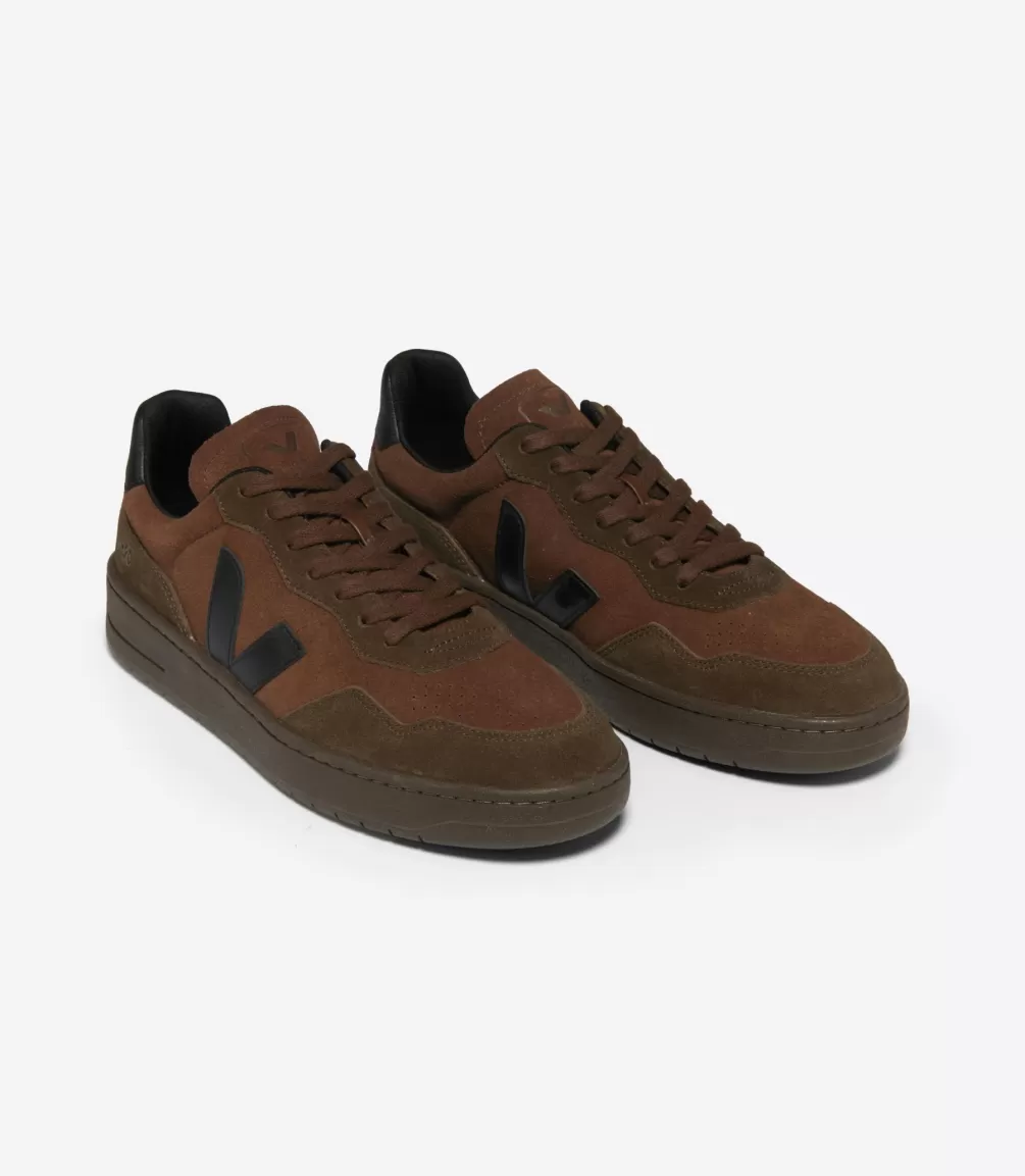 Women VEJA V-90<V-90 SUEDE WALNUT BLACK