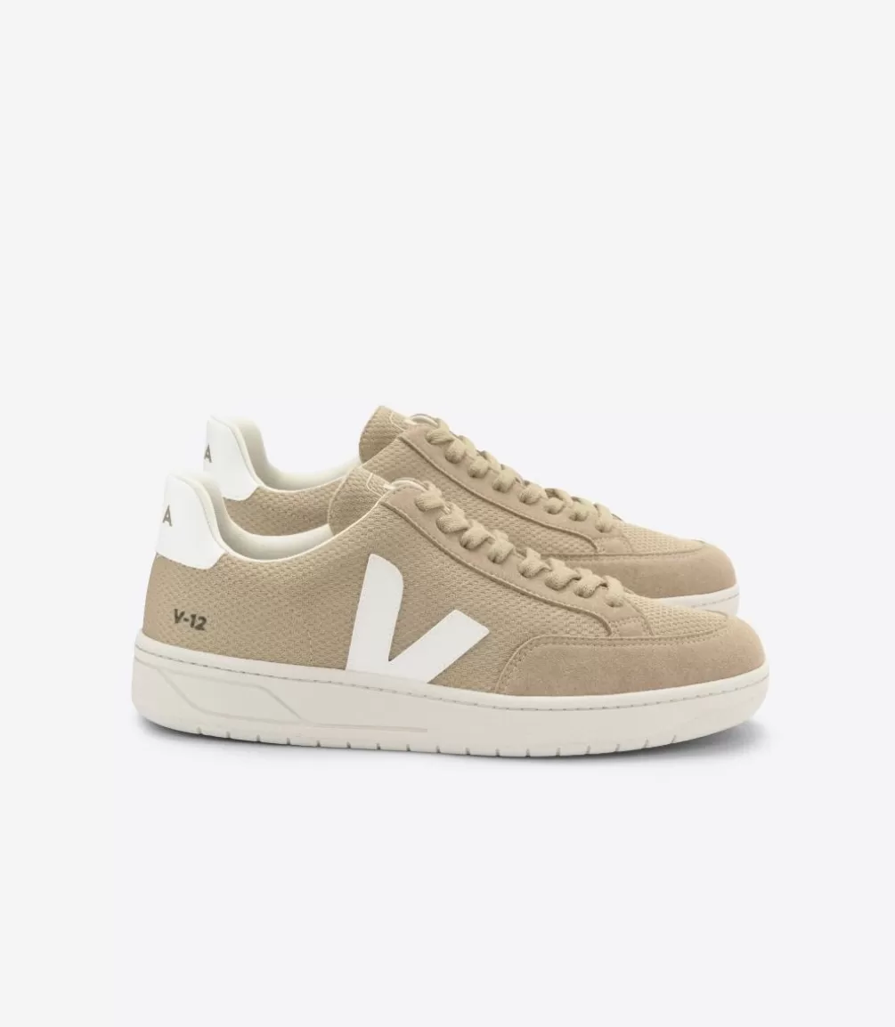 VEJA Adults<V-12 VEGAN ALVEOMESH DUNE WHITE