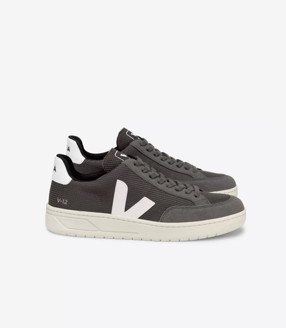 VEJA Adults<V-12 VEGAN B-MESH GRAFITE WHITE