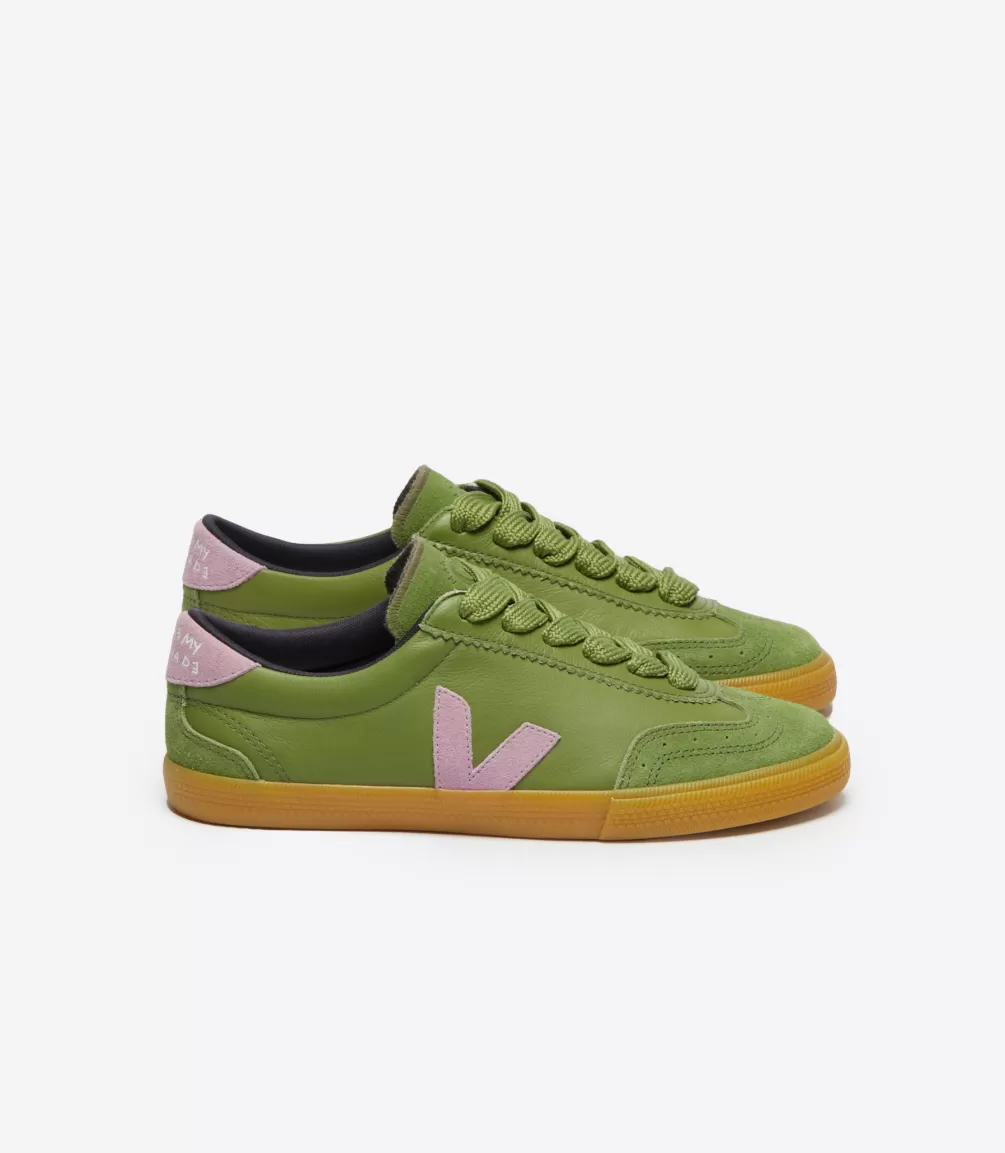 Women VEJA Veja X Make My Lemonade | Collab<VOLLEY LEATHER X MAKE MY LEMONADE KIWI ORCHID