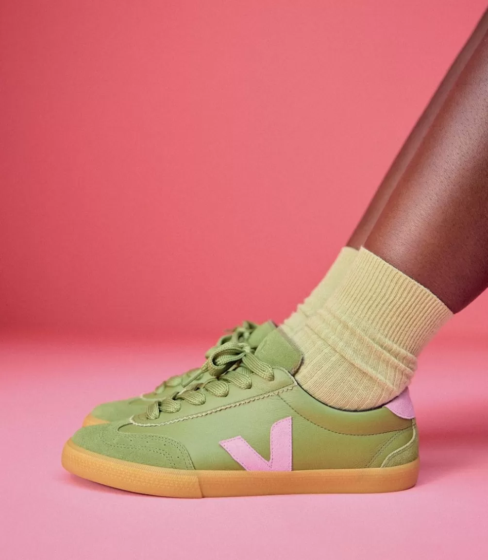 Women VEJA Veja X Make My Lemonade | Collab<VOLLEY LEATHER X MAKE MY LEMONADE KIWI ORCHID