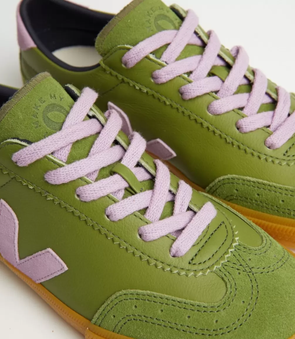Women VEJA Veja X Make My Lemonade | Collab<VOLLEY LEATHER X MAKE MY LEMONADE KIWI ORCHID