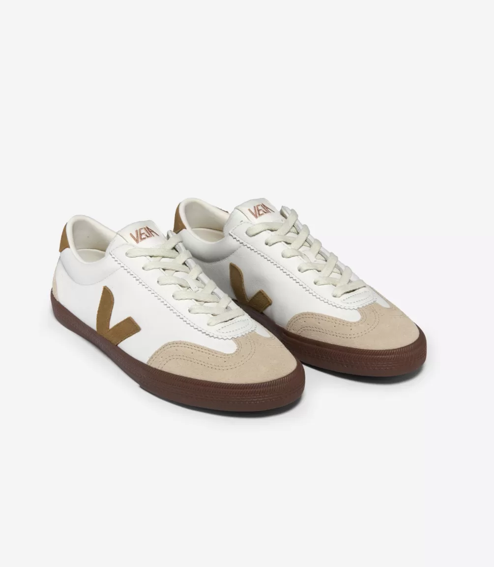 VEJA Volley<VOLLEY LEATHER WHITE TENT BARK