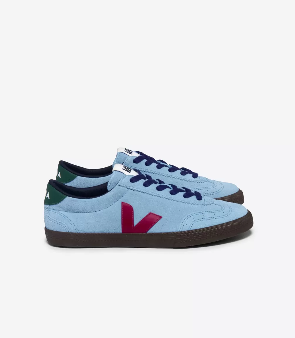 Women VEJA Volley | Volley<VOLLEY SUEDE AQUA MARSALA EAGLE