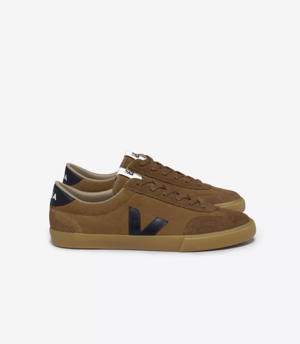 Women VEJA Volley | Volley<VOLLEY SUEDE CAMEL BLACK