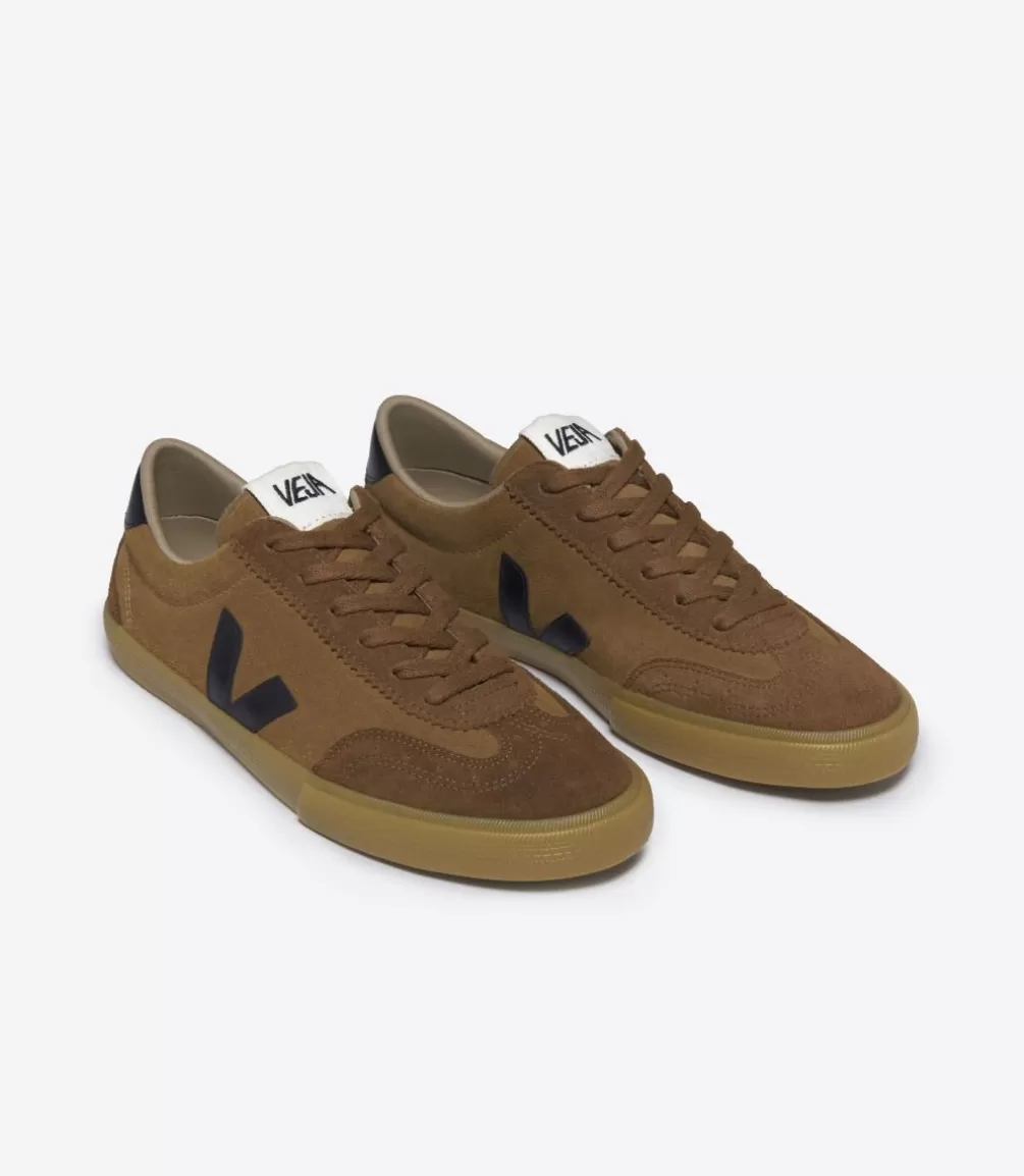 Women VEJA Volley | Volley<VOLLEY SUEDE CAMEL BLACK